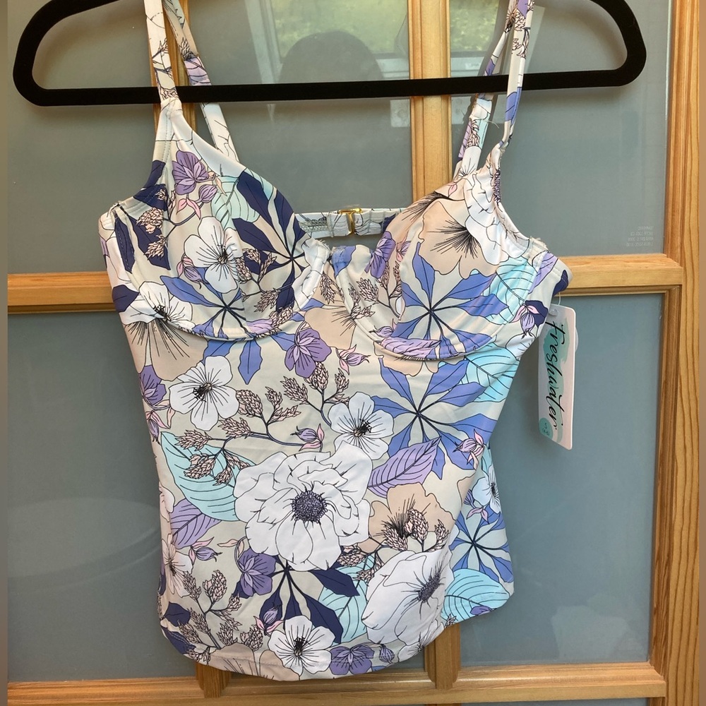 Freshwater Floral Tankini NWT